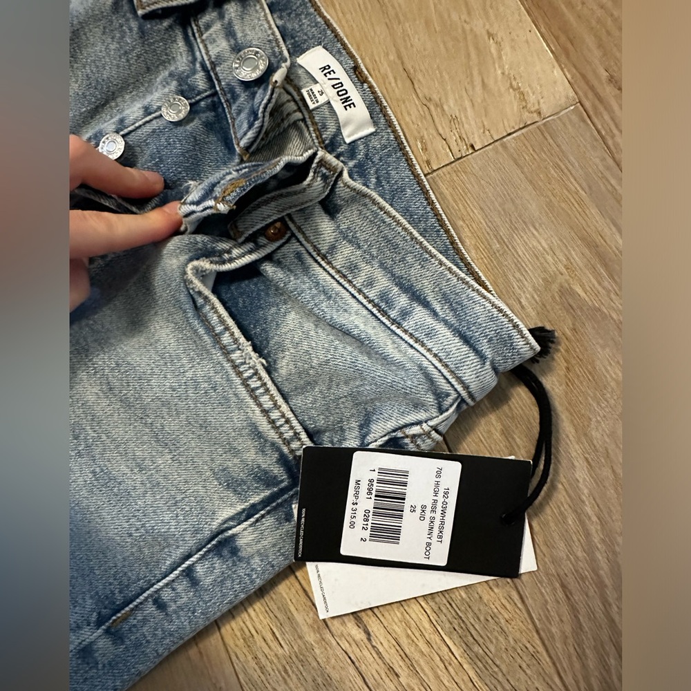 RE/DONE 70s High Rise Skinny Boot Size 25